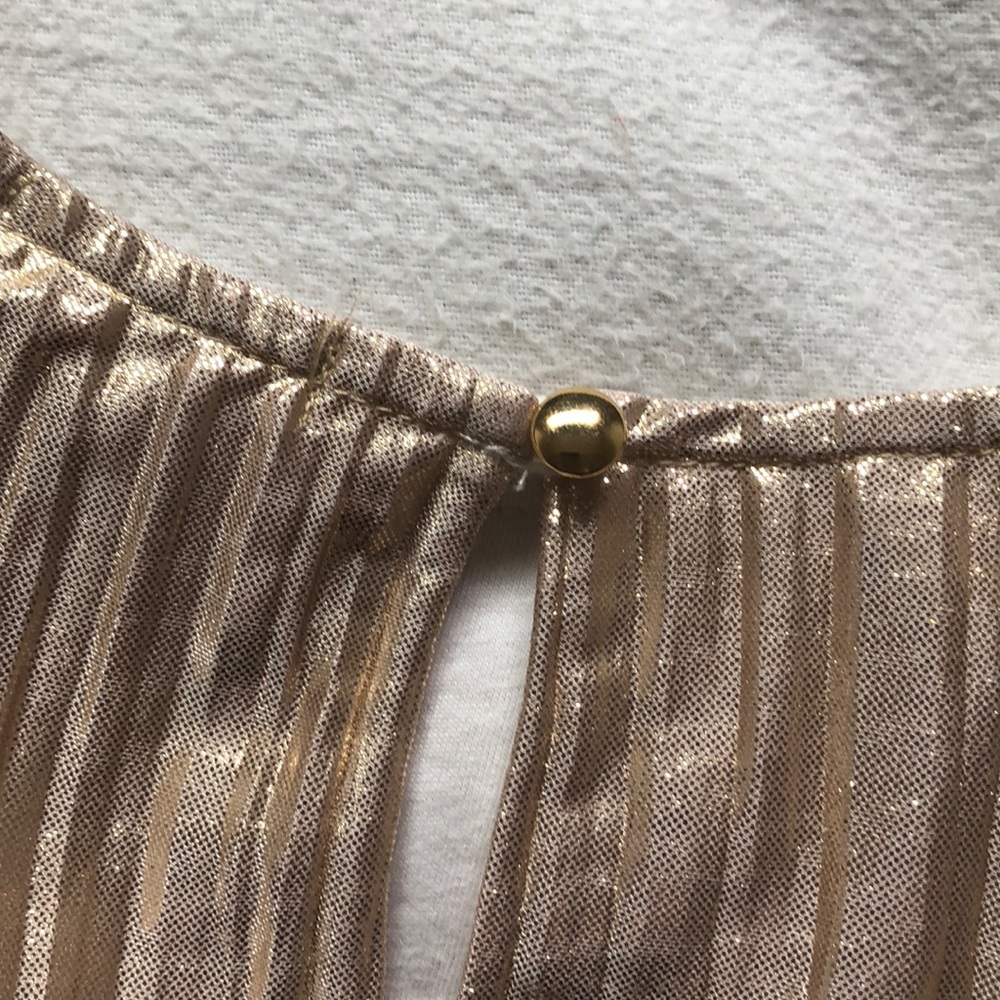 CrewCuts Gold Micropleat Dress - Picture 4 of 5